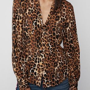 NWT Leopard print Long Sleeve Shirt